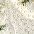 500 Pcs Pearl Heart Table Scatter Confetti Wedding Pearl Heart Plastic Faux Bead Charm Table Scatter Decoration for DIY Craft Nail Wedding Party Cake Bridal Shower Decorations, 0.39 x 0.47''