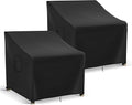 Patio Furniture Covers Waterproof for Chairs, Lawn Outdoor Chair Covers 2 Pack, Patio Chair Covers for Outdoor Furniture Fits up to 36W x 37D x 36H inches, Black