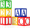6 Pcs ABC 123 Party Decorations Back to School Decoration ABC Alphabet Party Favor Balloon Box, Block Boxes Favor Balloon Boxes Inspire Story Birthday Party Decor for School Baby Shower