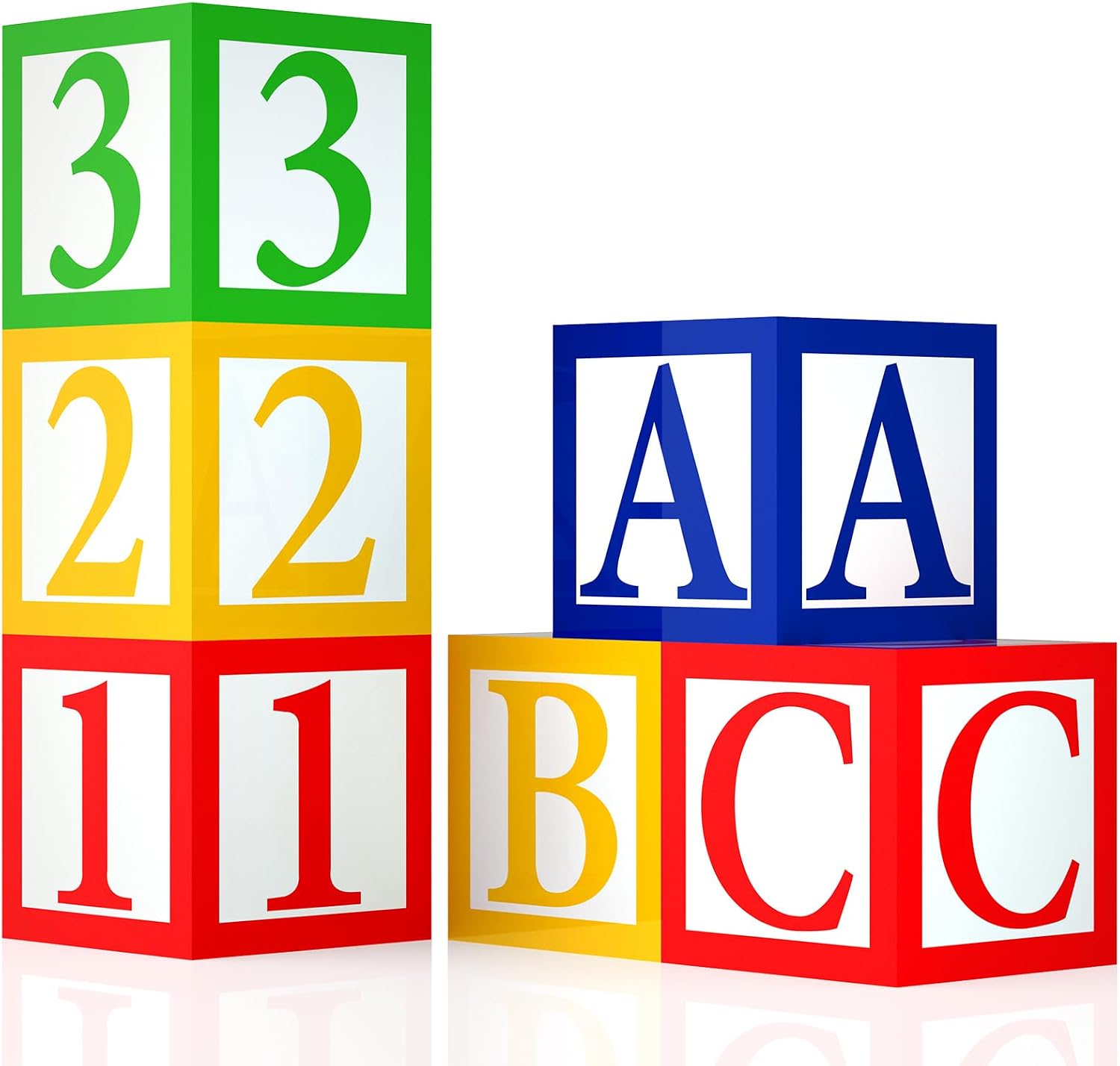 6 Pcs ABC 123 Party Decorations Back to School Decoration ABC Alphabet Party Favor Balloon Box, Block Boxes Favor Balloon Boxes Inspire Story Birthday Party Decor for School Baby Shower