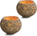 Candle Coconut Shell Bowl,Candle Holders,Handmade Coconut Shell Candle Holder for Small Pillar, Bowl