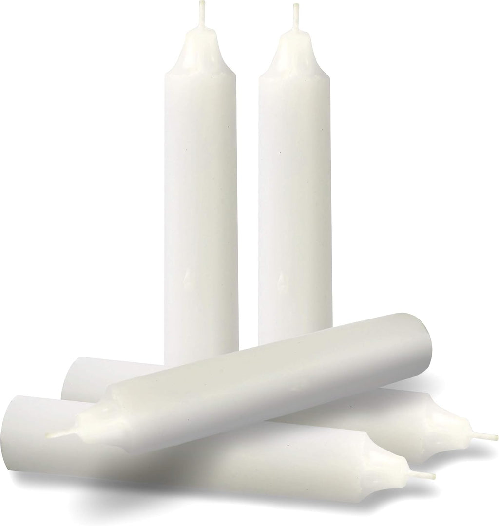 Hyoola Emergency Candles, White Short Tapers, Unscented Emergency Candle for Home and Emergencies Kit (Pack of 24)