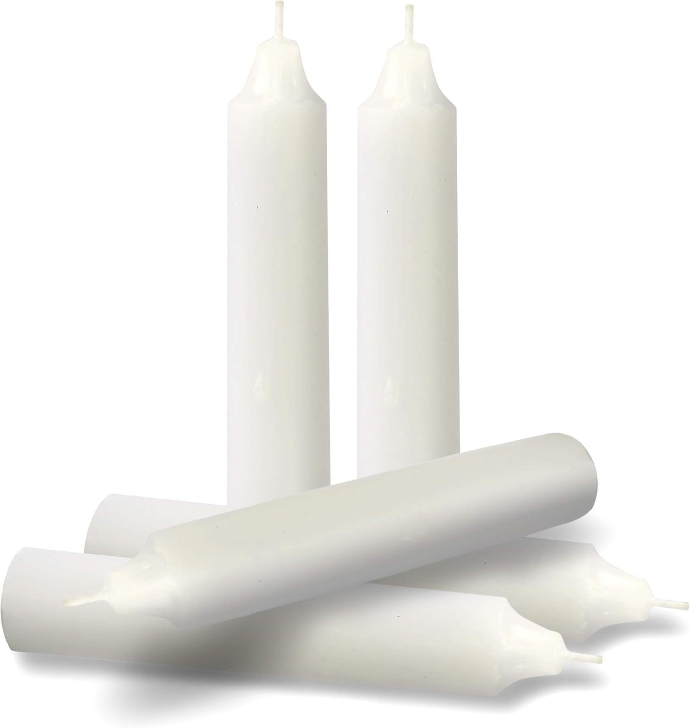 Hyoola Emergency Candles, White Short Tapers, Unscented Emergency Candle for Home and Emergencies Kit (Pack of 24)