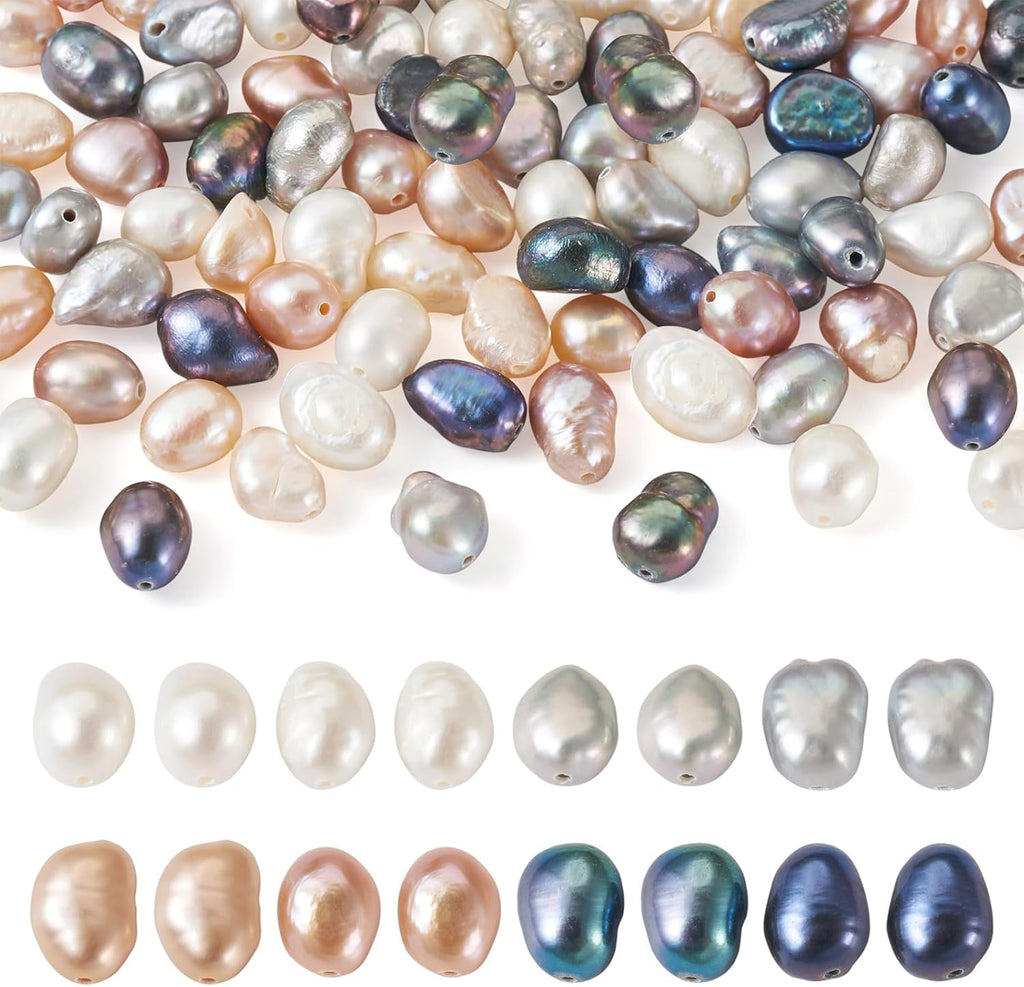 beadthoven 100pcs natural freshwater pearl beads 4-6mm mix, main product view