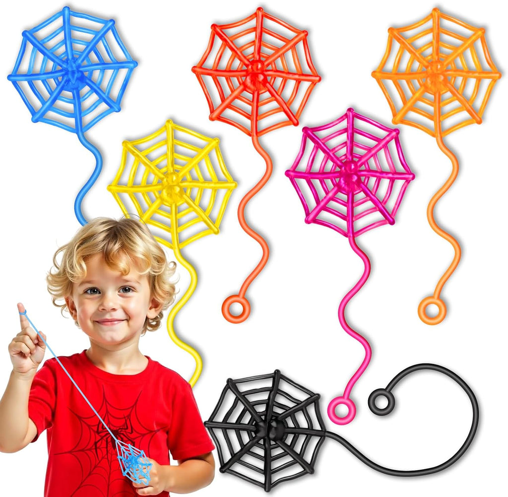 30 Pcs Sticky Spider Web Sticky Hands for Kids Bulk Halloween Party Favors Decorations,Spider Webs for Classroom Prizes,Back to School Goodie Bags Stuffers Pinata Stuffers for Boys Girl