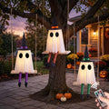 halloween swinging ghost outdoor decor, spooky hanging ghosts, main product view