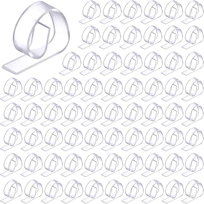 Eccliy 150 Pieces Transparent Clear Tablecloth Clips Plastic Table Cloth Clips Windproof Table Cover Holder Clamps Tablecloth Cloth Holder for Christmas Wedding Party Indoor Outdoor Camping Picnic