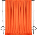 DWCN 10x8 FT Orange Backdrop Curtains for Parties, Photography Backdrop Drapes with Rod Pockets for Wedding Decorations Stage Birthday Family Gatherings, 2 Panels 5ft x 8ft