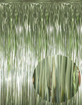 GOER 3.2 ft x 8.2 ft Metallic Tinsel Foil Fringe Curtains Party Photo Backdrop Party Streamers for Birthday,Graduation,New Year Eve Decorations Wedding Decor (3 Pcs,Sage Green)
