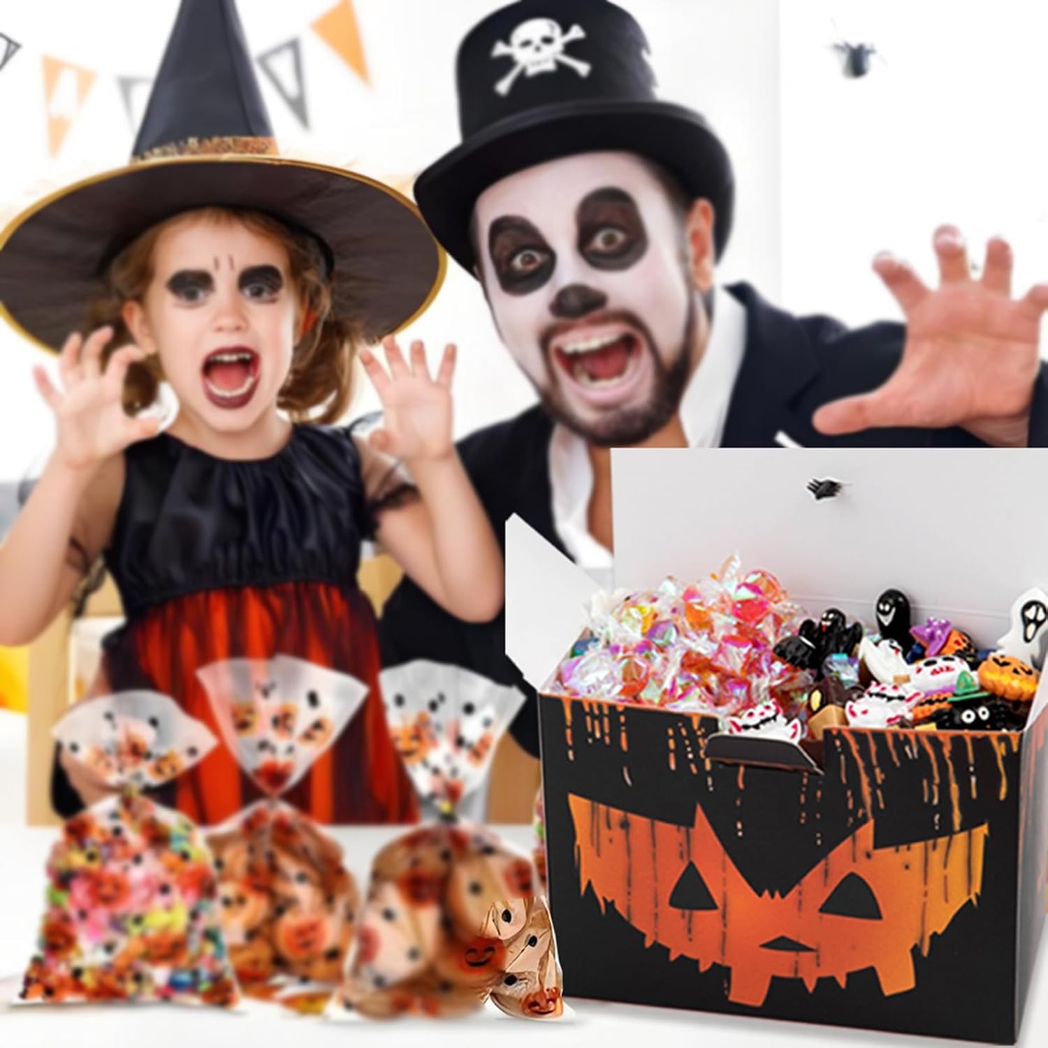 APLUSWER 20pcs Pumpkin Shaped Boxes with Simulated Stems, Large Halloween Treat Boxes Bakery Boxes Candy Boxes for Party Favors, Halloween Decor Boxes Centerpieces for Holiday Birthday Gifts