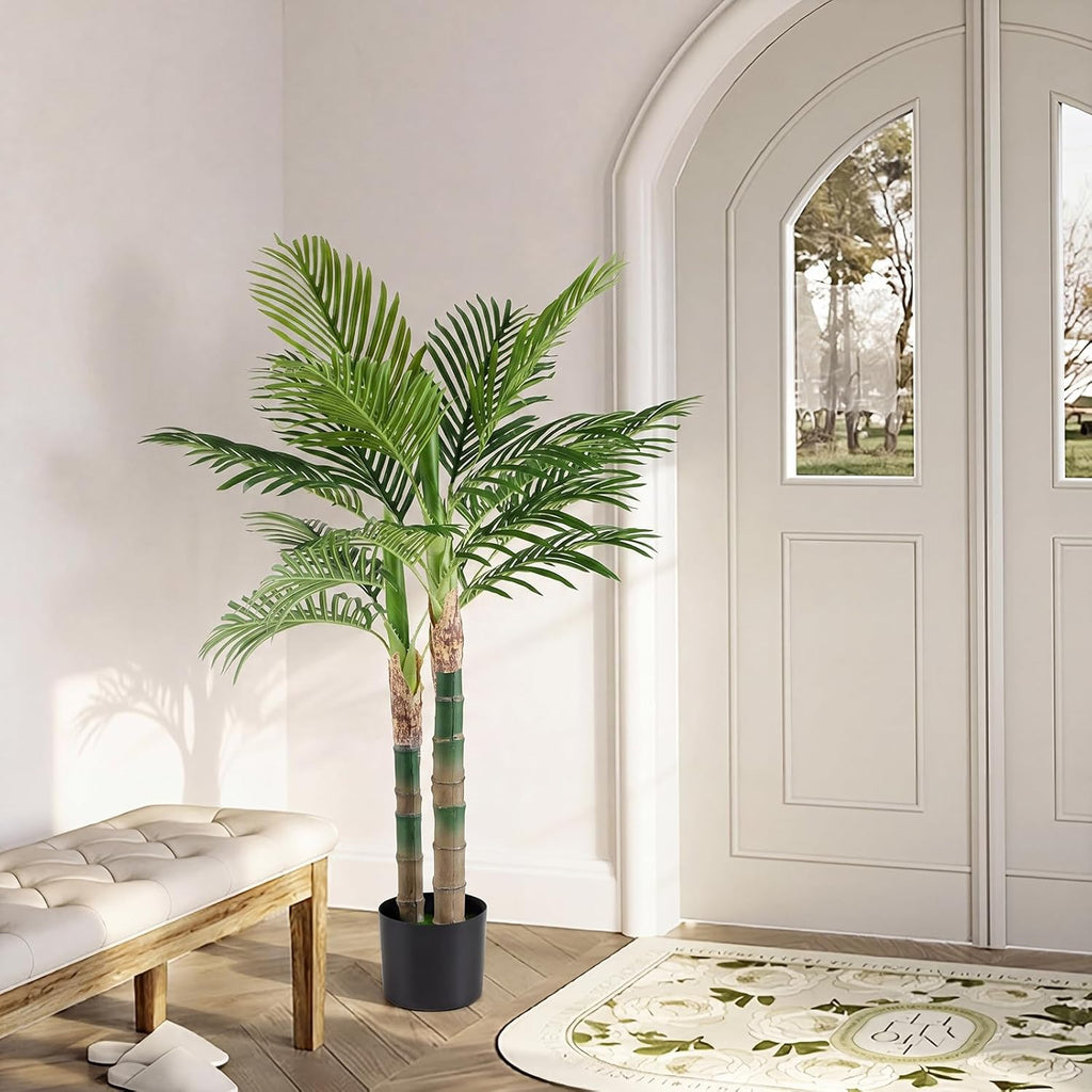 dumos 47in artificial palm tree, realistic faux indoor, view 9