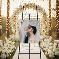 Personalized Wedding Photo Acrylic Welcome Sign – Custom Picture Board with Bride & Groom Names, Elegant Acrylic Wedding Reception Entrance or Ceremony Decoration, Indoor & Outdoor Keepsake Gift #2