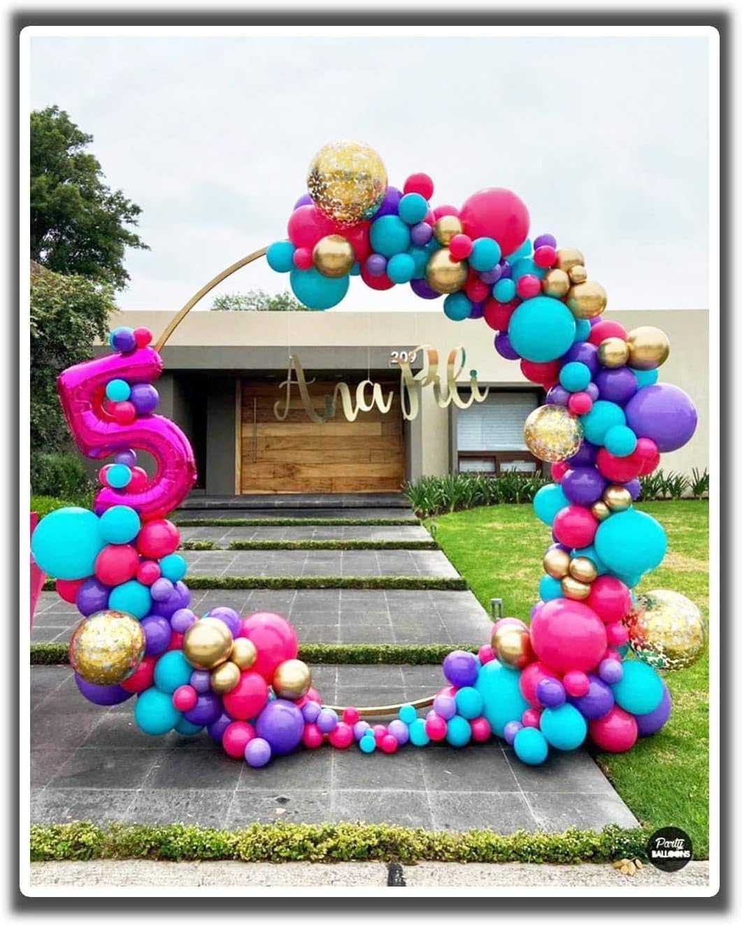 langxun 7.2ft gold metal circle balloon arch kit, package contents