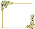 Walensee 7.9FTx6.6FT Gold Wedding Arch Backdrop Stand, Adjustable Square Metal Arch Frame for Ceremony Party Birthday Baby Shower Bridal AnniversaryGarden Balloon Photo Decoration