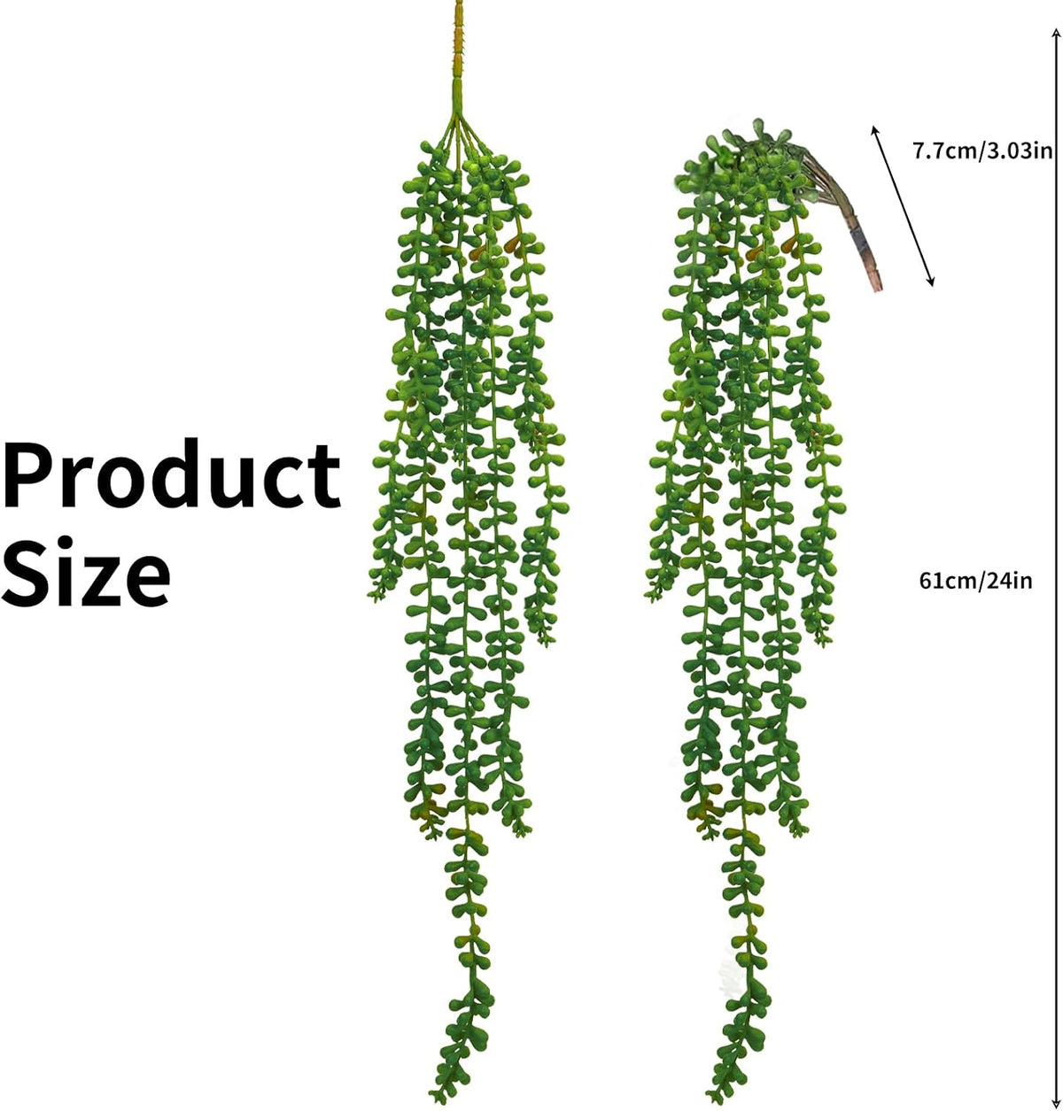 CEWOR 8pcs Artificial Succulents Hanging Greenery Plants Fake String of Pearl...
