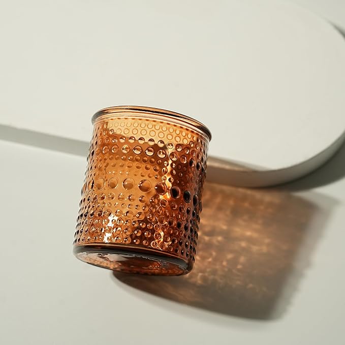 36pcs Amber Votive Candle Holders for Fall Decor, Glass Small Tea Lights Candle Holders for Table Centerpiece for Home Decor Party Fall Boho Decor (Amber)