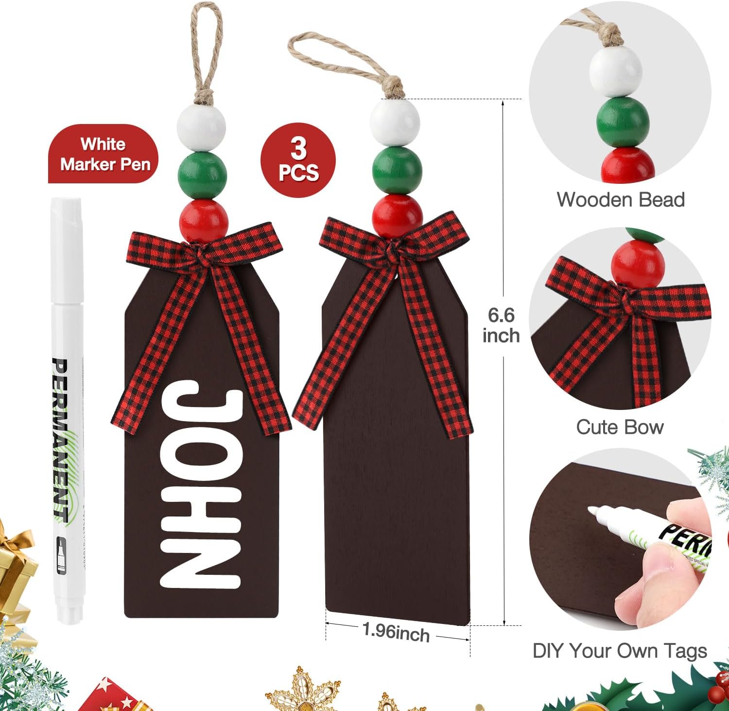 Hommtina Christmas Stockings, Personalized Christmas Stockings 18 Inches Large Size Cable Knitted Stocking Gifts (6pcs White&red&Green)