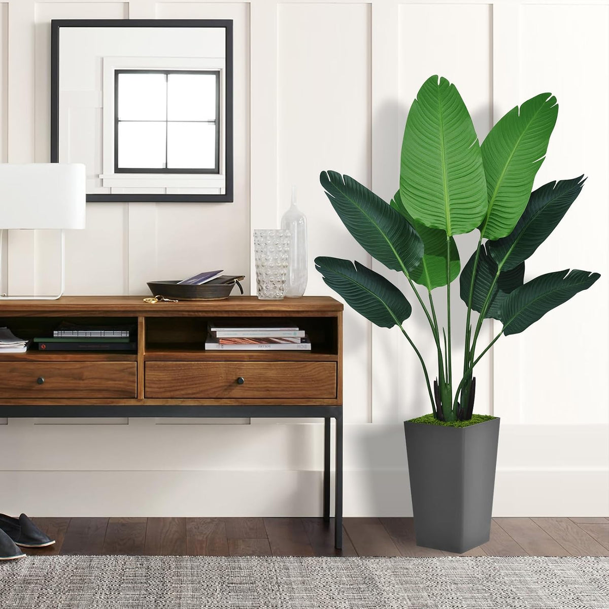 astidy bird of paradise artificial plant 5ft shown in use