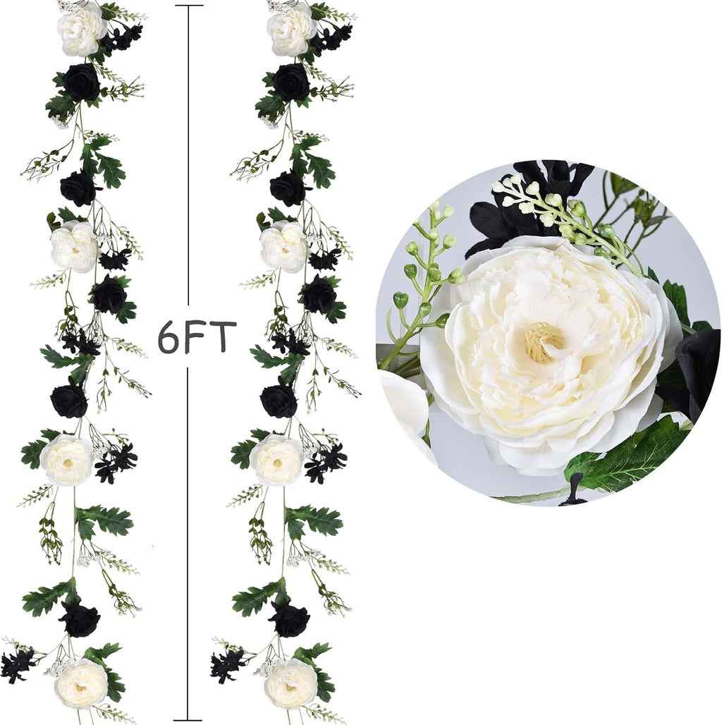 lvydec 2 pack artificial peony flower garland, package contents