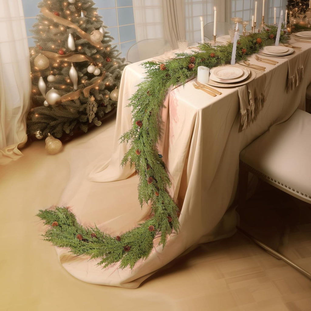 wbhome 2pcs real touch cypress cedar & pine showing dimensions