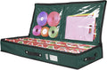 Wrapping Paper Storage Container | Under Bed Gift Wrap Organizer for 30 Inch Rolls | 31”x13.5”x4.5” | 600D Oxford Material | Box Holder with Pockets for Ribbon, Bows, and Accessories (Green)
