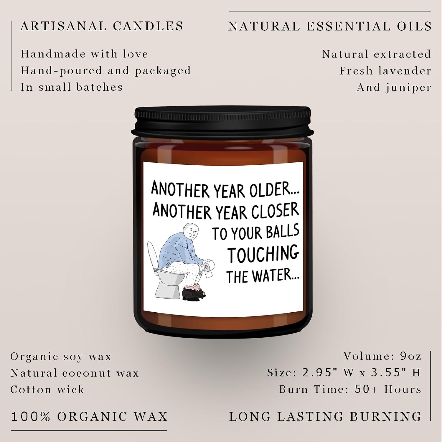 Birthday Gifts for Men Dad Boyfriend Him Husband Grandpa Brother Uncle Coworker Best Friend, Funny Present 65th 30th 75th 60th 40th 50th Birthday Gift Ideas, Happy Birthday Candles Unique Mens Gifts