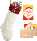 Christmas Stockings with Initials, Pink 18" Large Embroide Monogram Knit Family Christmas Stocking, Xmas Stocking for Kids, Christmas Decoration for Family Fireplace Holiday Party(Letter J)