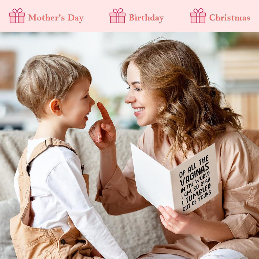Funny Birthday Card, the Best Mom Gifts from Daughter Son Kids, Unique Gag Gifts for Mom Who Has Everything, Mother Daughter Gift, Moms Birthday Gift Ideas, Thank You for Giving Birth Humor Card