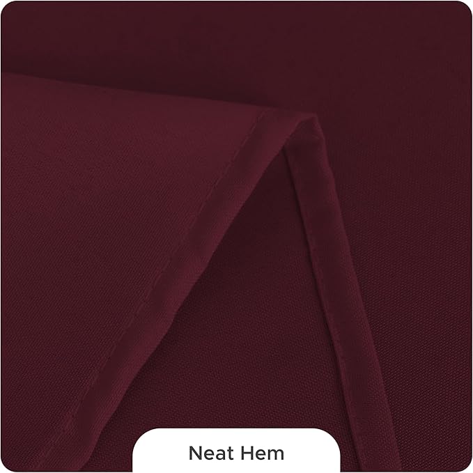 Fitable 8 Pack Round Tablecloths: Stain Resistant Wrinkle Free Circle Table Clothes, Washable Reusable Polyester Table Covers for Wedding Party Birthday Banquet Reception(Burgundy, 120 Inch)