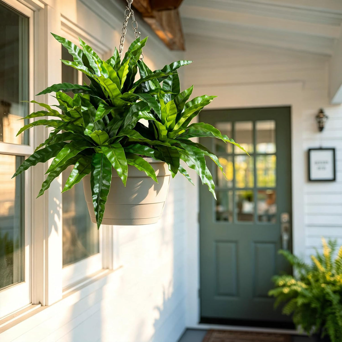 4 Pcs Artificial Greenery Stems Fake Bird Nest Fern Faux Branches Artificial ...