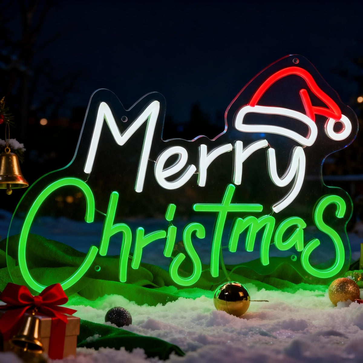 framics merry christmas neon sign for wall decor-10, main product view