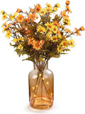 artificial daisy flowers fall flowers in amber glass, main product view