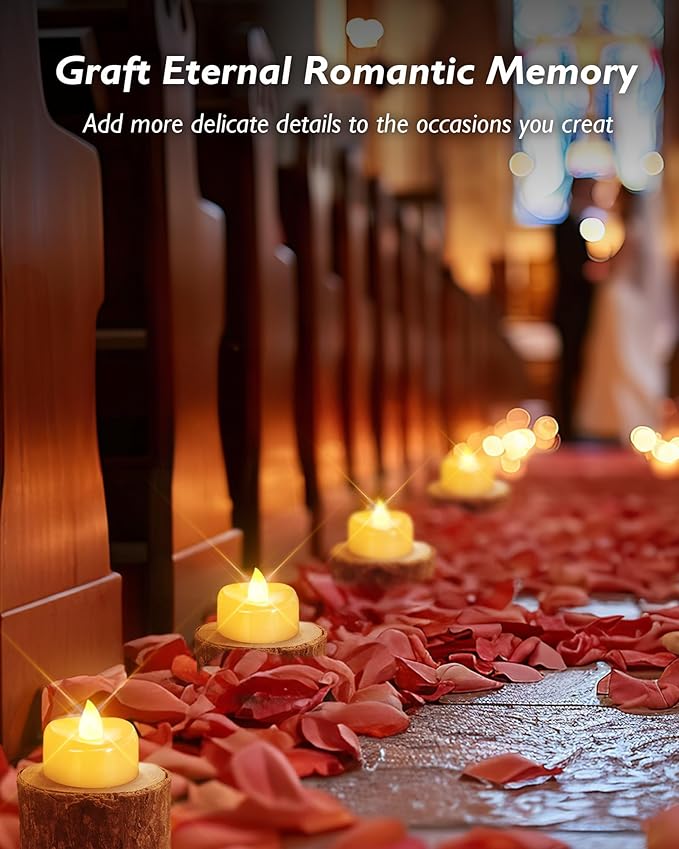Remote Candles, 12 Pack Flameless Tea Lights Candle Battery Operated, 400+Hours LED Tea Lights with Remote, Timer Battery Votive Candle for Holidays Wedding Home