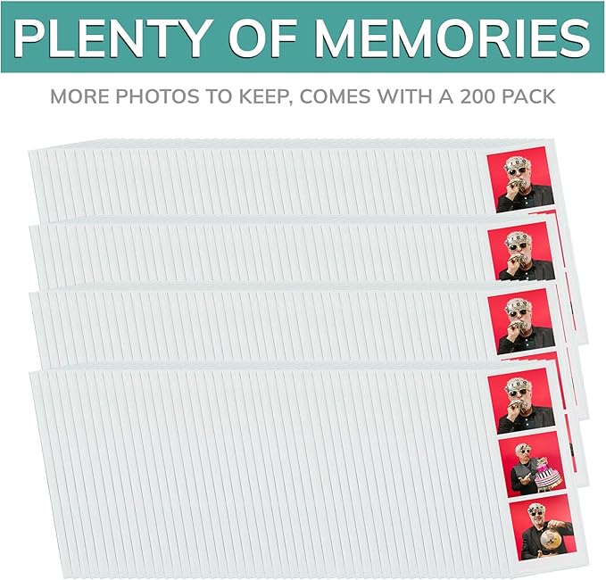 pbf PHOTO BOOTH FRAMES 2x6 Magnetic Picture Frames for Refrigerator | 2 x 6 Clear Magnetic Vinyl Frames for Photo Strips for Fridge (200-Pack)