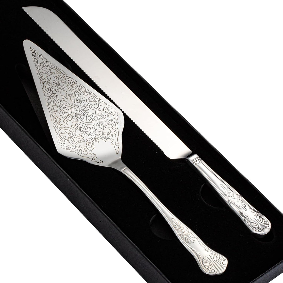 Vintage Wedding Cake Knife and Server Set, Stainless Steel Cake Pie Pastry Cu...