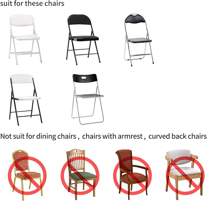 Peomeise Stretch Spandex Folding Chair Cover for Wedding Party Dining Banquet Event (Emerald,6pcs)