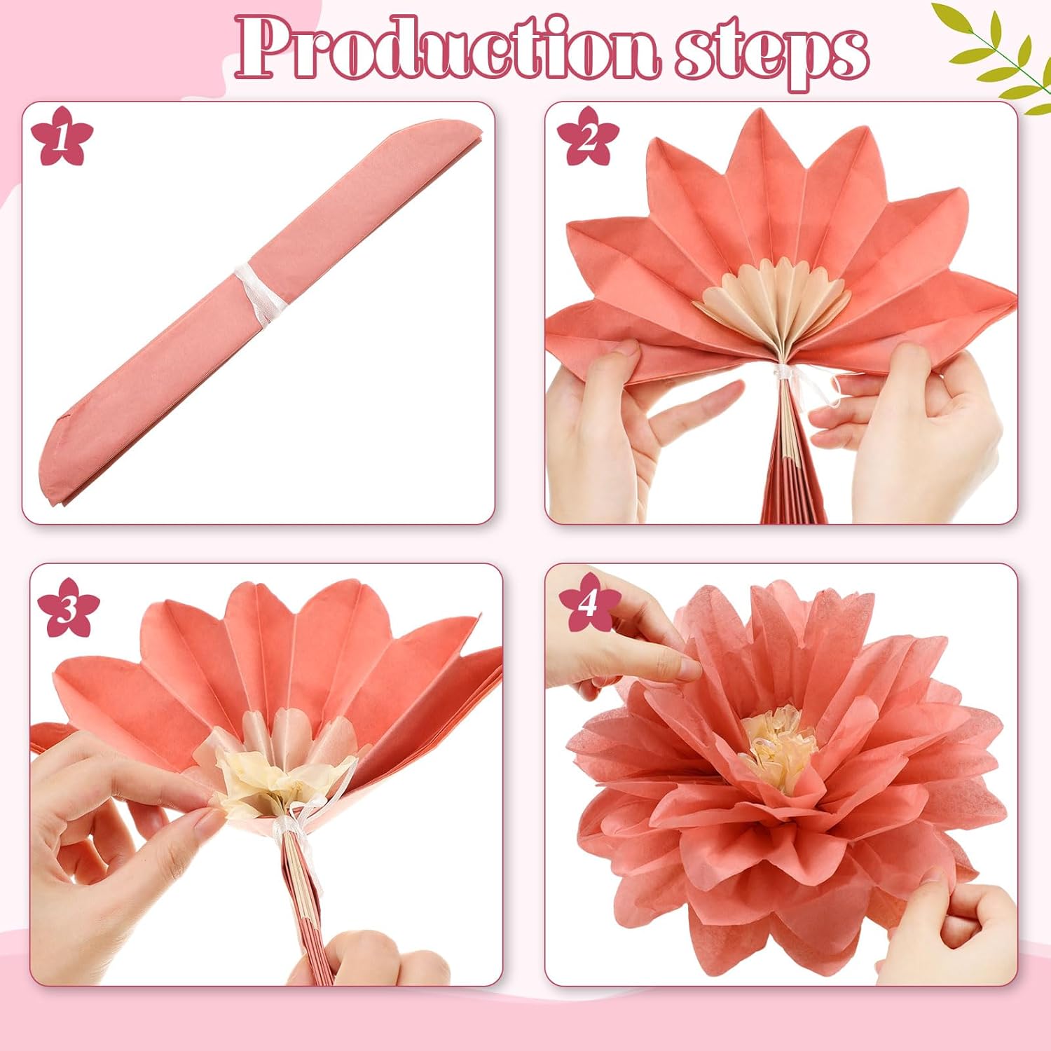 Geyee 18 Pcs Mexican Paper Flowers Colorful Fiesta Tissue Paper Flowers Pom Poms Mexican Carnival for Floral Party Backdrop Wedding Birthday Party Craft, 6" 8" 10"(Vintage Color)