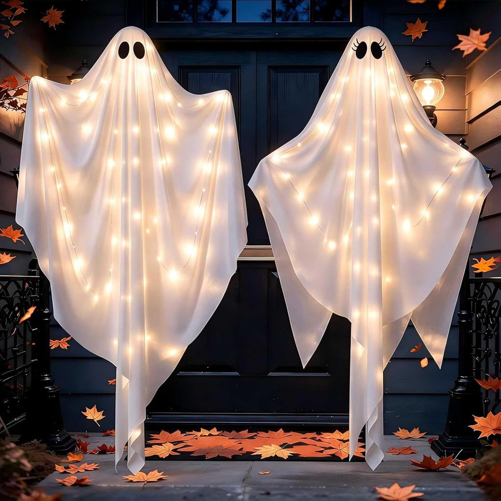 47.25" light up hanging ghost halloween decorations outdoor, main product view