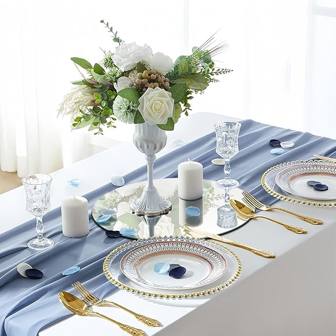 11Pack Round Mirror Centerpieces for Tables, Acrylic Circle Mirror Tiles Non Glass Mirror, for Bedroom Bathroom Living Room Wall Decor Tray Candle Wedding Table Centerpiece Decor, 2mm Thick (8inch)