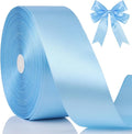 NESCCI 100 Yards Ribbon,1-1/2 Inch Sky Blue Satin Ribbon,Single Face Satin Ribbons,Perfect for Gift Wrapping,Wedding Decoration,Handmade Bows,Wrapping Bouquet, Halloween, Christmas