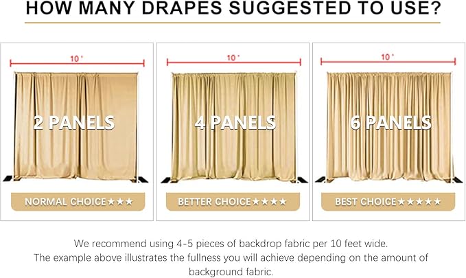 10 x 10 Feet Lake Blue Backdrop Curtain for Partie, Background Curtains for Photoshoot, Birthday, Wedding, Halloween, Thanksgiving, Christmas Day, New Year Party Decorations 5Ft x 10Ft, 2 Panels