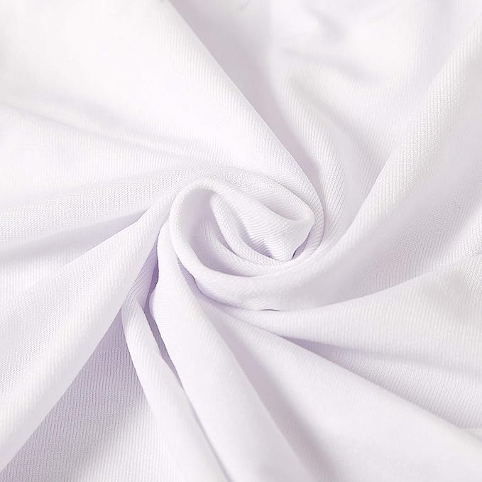 Peomeise 50pcs Stretch Spandex Chair Cover for Wedding Party Dining Banquet Event (White, 50)