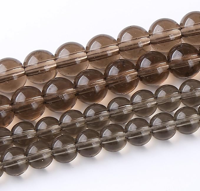 Tawny Glass Stone Beads Gemstone Round Crystal Energy Jade Beads Stone Beads for Jewelry Making DIY Bracelet Necklace Jewelry Making 1 Strand 15.5inch 38PCS 10MM