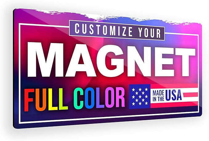 12"x24" Custom Magnet Signs in Full Color for Business and Advertising, 30 mil Customized Vinyl Car Magnets, Personalized Magnetic Sheets for Company Storefront & Vehicles, 1-Pack (Rounded Corners)