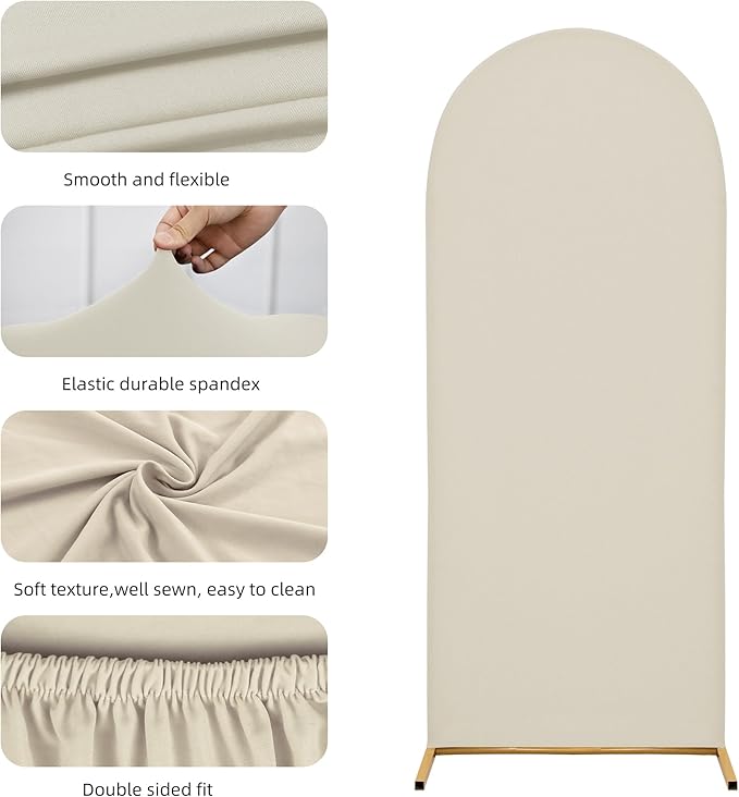 Wedding Arch Cover Spandex Arch Backdrop Cover 7.2FT Arch Backdrop Cover