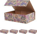 vintage kraft peony floral gift box with magnetic, main product view
