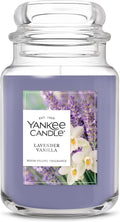 Yankee Candle Lavender Vanilla Scented Candle, 22oz Large Jar with up to 150 Hour Burn Time, Giftable
