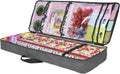 Christmas Wrapping Paper Storage Bag with Pockets | Gift Wrap Organizer Container | 37” x 14” x 4” | Underbed Durable Box Made of 600D Oxford Material (Gray)