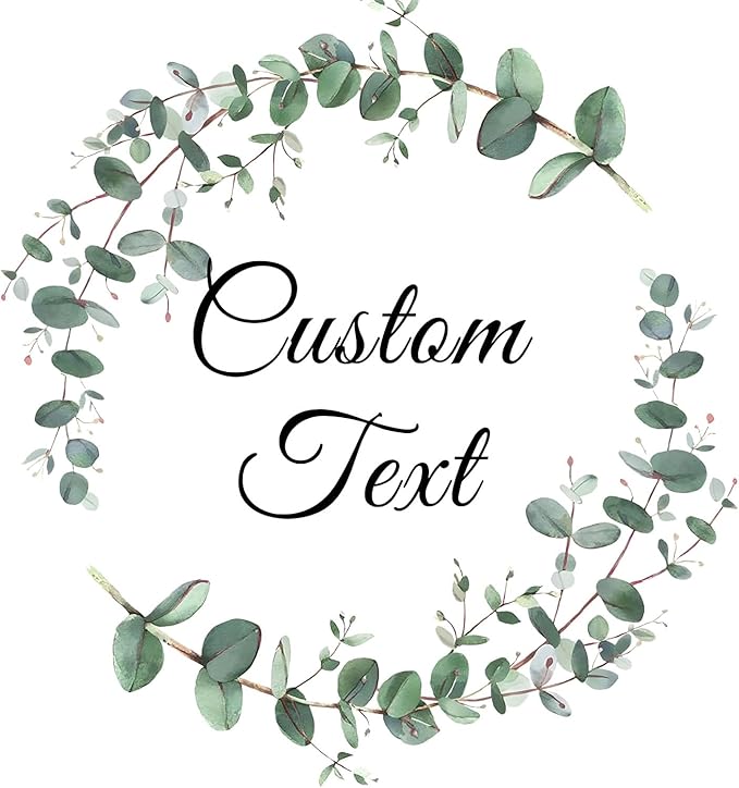 Custom Stickers for Weddings, Birthdays & Businesses - Personalized Labels with Your Logo - Waterproof, Fade and Heat Resistant - Pack of 100-1000 (Wreath J, 3 Inch)