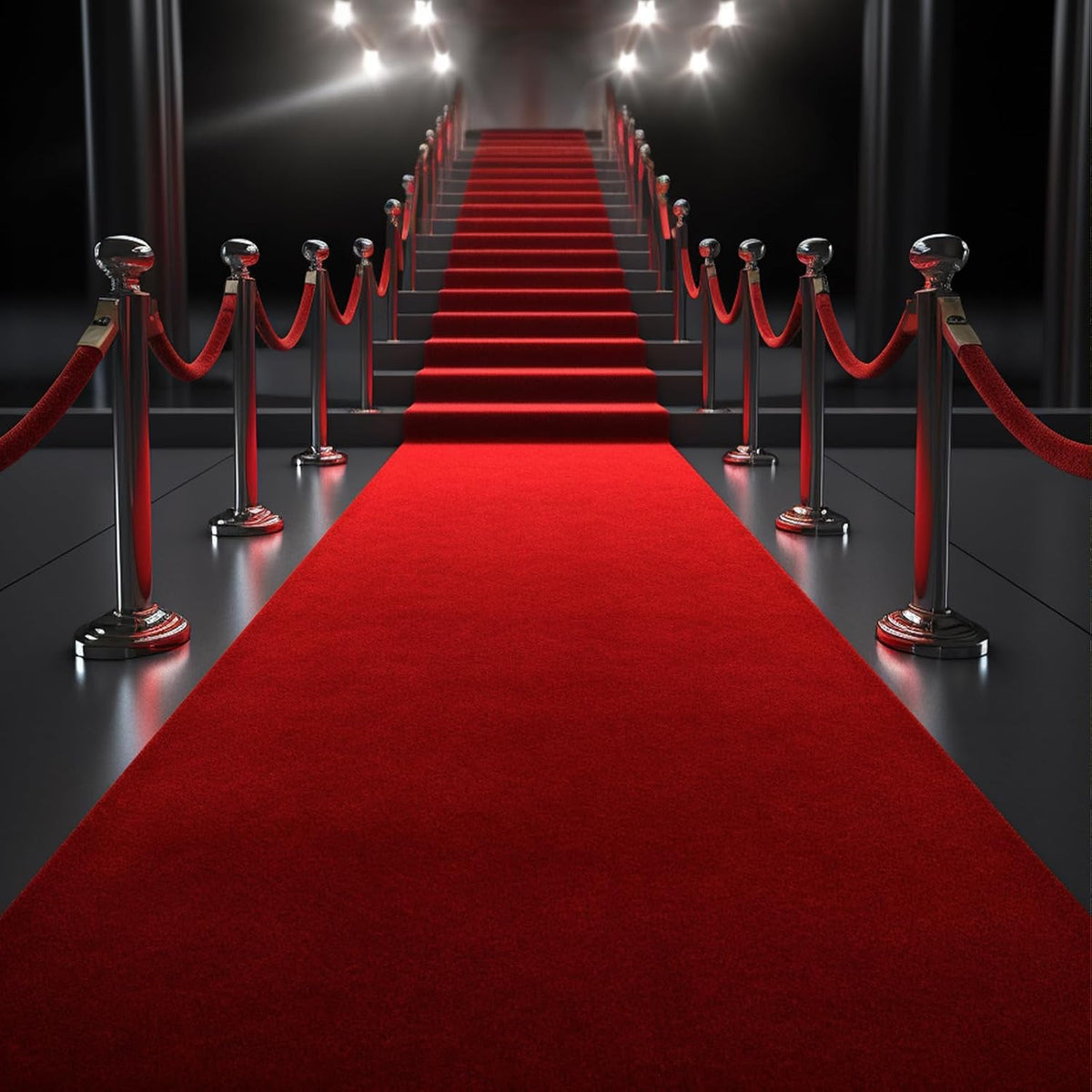 Extra Thick Red Carpet Runner 3 x 30Ft, Non-Slip TPR Rubber Backing, 450 GSM ...